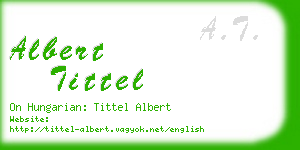 albert tittel business card